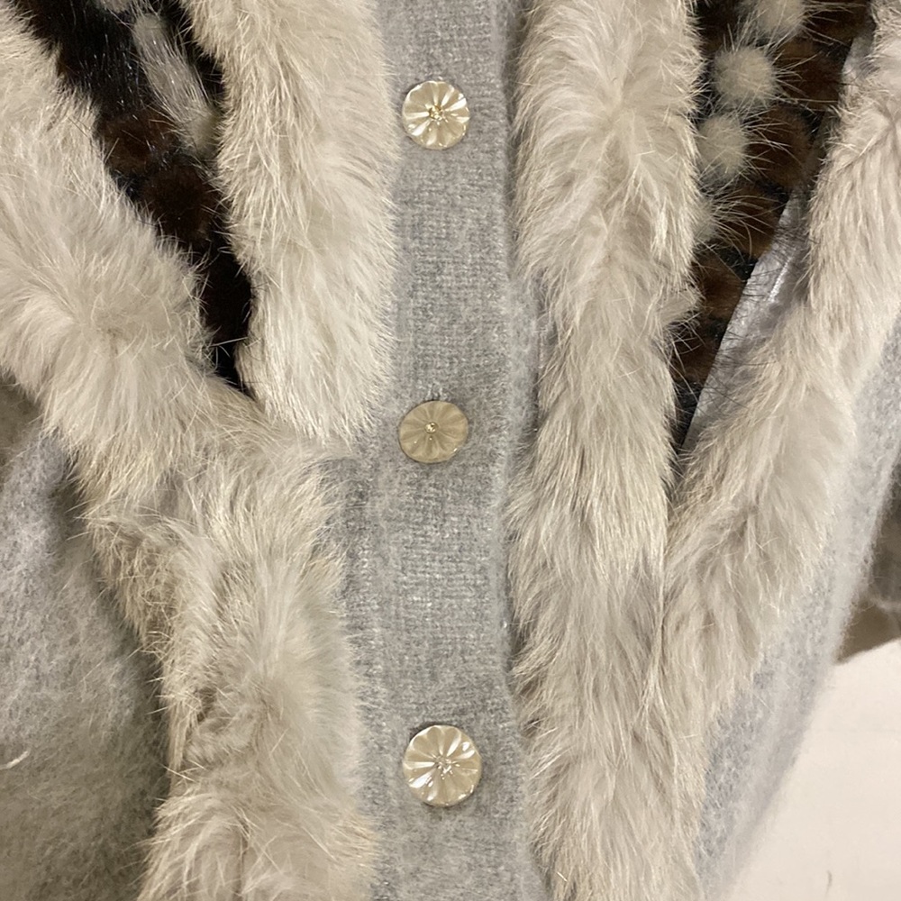Vintage Mitra Angora and Lams Wool Button Down Sweater - Picture 11 of 16